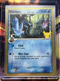 Pokemon Mimikyu Delta Species SWSH136 CELEBRATIONS HOLO BLACK STAR PROMO NM/M - Image 1