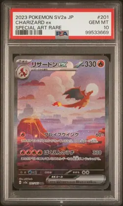 PSA 10 Charizard ex 199/165 Pokemon Scarlet & Violet 151 Secret Rare Gem Mint - Image 1