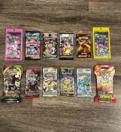 New Mixed Lot of 12 Sealed English, Japanese, Chinese & Korean Pokemon Packs 🔥 - Image 1