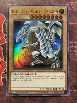 Blue-Eyes White Dragon - LCKC-EN001 - Ultra Rare - 1st Edition - VLP - Image 1