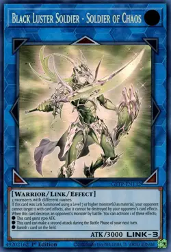 Lightly Played, English - 1 x YGO Black Luster Soldier - Soldier of Chaos - GFTP - Image 1