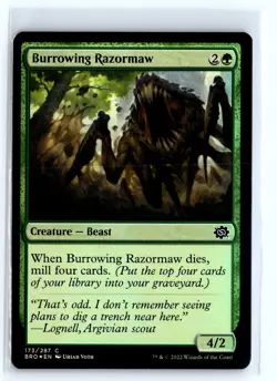 FOIL Burrowing Razormaw The Brothers' War - MTG Magic the Gathering Card - Image 1