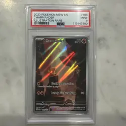 Pokemon TCG Charmander Holo Card Illustration Rare SV151 Card 168/165 PSA 9 - Image 1