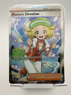 Pokemon Card TCG - Bianca's Devotion 197/162 Full Art Trainer Temporal Forces NM - Image 1