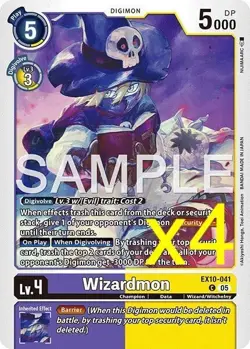4X Digimon Card Game Wizardmon EX10-041 Common NM - Image 1