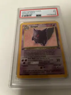 Pokemon Gengar Holo Rare 1st Edition 5/62 Fossil 1999 PSA 5 Graded Card - Image 2