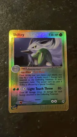 Pokemon Shiftry 12/100 EX Sandstorm Holo E-Reader TCG Card 2003 - Image 1