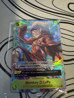 Monkey D. Luffy One Piece Trading Card OP07-109 Alt Art Promo Card English - Image 1