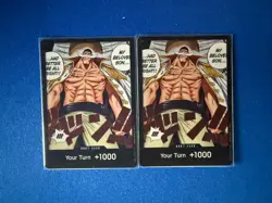 Whitebeard/Edward Newgate Don!! Card (x2) One Piece TCG OP08 - ships PWE - Image 1