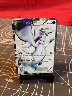 2011 Pokemon Black and White Reshiram 113/114 Holo Card Near Mint - Image 1