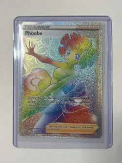 Pokemon TCG Phoebe Sword & Shield Battle Styles Holo Card 175/163 Secret Rare - Image 1
