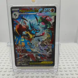 Mega Lucario Ex Alternate Art 179/132 Mega Evolution Secret Rare Pokemon Card NM - Image 1