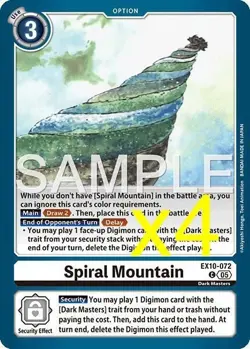 4X Digimon Card Game Spiral Mountain EX10-072 Common NM - Image 1