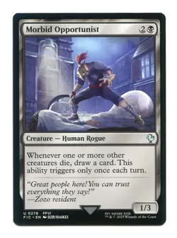 Morbid Opportunist #0278 NM Final Fantasy FIN FIC MTG Magic The Gathering - Image 1