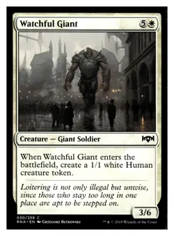MTG Magic The Gathering Ravnica Allegiance Watchful Giant #30 - Image 1
