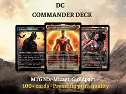 Custom MTG Commander - DC Heroes 100 Full Art Cards + Bonus (Without Box) - Image 1