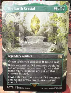 R0342 The Earth Crystal [Borderless] - Final Fantasy MTG Magic: The Gathering - Image 1