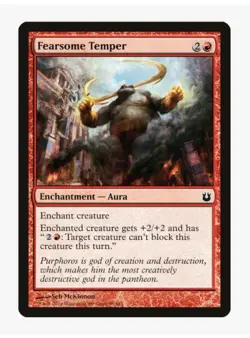 Fearsome Temper MTG BNG LP-NM | EDH Voltron Enchantress Aura Pump Evasion - Image 1