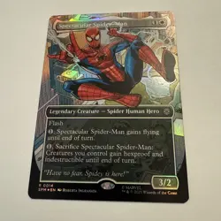 Spectacular Spider-Man FOIL Borderless 14 Marvel's Spider-Man SPM MTG Unplayed - Image 3