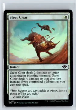 FOIL Steer Clear Outlaws of Thunder Junction - MTG Magic the Gathering Card - Image 1