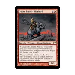 WOTC MtG Champions of Kamigawa Godo, Bandit Warlord (R) (Foil) VG - Image 1