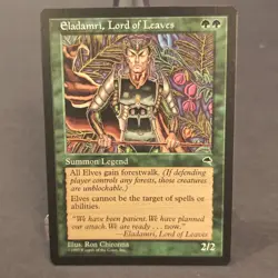 1997 MTG Tempest "Eladamri, Lord Of Leaves" Card Near Mint Magic The Gathering - Image 1
