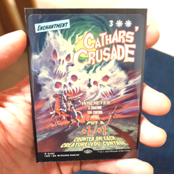 MTG Cathars' Crusade Borderless INR/0483 Movie Poster White Enchantment Mint - Image 1