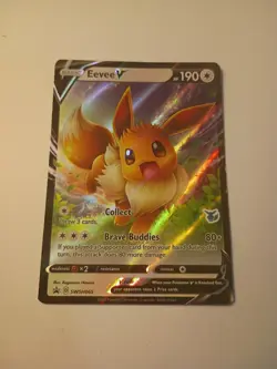 Eevee V SWSH065 Black Star Promo Pokemon Stamped Battle Academy - Image 1