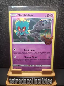 Pokemon TCG Marshadow 080/203 Trick Or Trade 2023 Holo Rare Psychic Stamped NM - Image 1