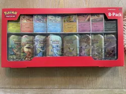 Pokemon TCG Prismatic Evolutions Costco 8 Mini-Tin Bundle w/ Promo Cards - Image 1