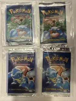 Pokemon Base Set Unlimited Booster Packs (2 Blastoise and 2 Venusaur Pack Art) - Image 1