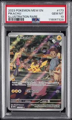 2023 POKEMON MEW EN-151 ILLUSTRATION RARE #173 PIKACHU PSA 10 - Image 1