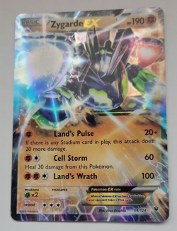 2016 Pokemon Fates Collide #54 Zygarde EX Full Art NM to Mint Condition - Image 1