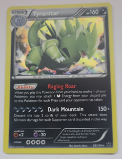 2016 Pokemon Fates Collide #56 Tyranitar Holo Rare NM to Mint Condition - Image 1