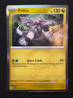 Palkia 136/191 Holo Rare LP - Pokemon Scarlet & Violet Surging Sparks SSP - Image 1