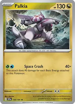Palkia 136/191 Holo Rare LP - Pokemon Scarlet & Violet Surging Sparks SSP - Image 4