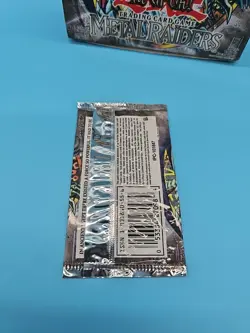 YUGIOH METAL RAIDERS MRD - USED EMPTY BOOSTER BOX - With 3 Wrappers Empty Packs - Image 3
