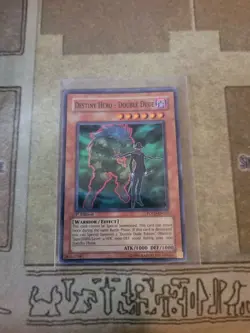 YUGIOH DESTINY HERO DOUBLE DUDE POTD-EN012 SUPER 1ST ED NM - Image 1