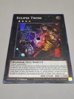 Yugioh 1x Eclipse Twins SUDA-EN047 Supreme Darkness 1st Edition NM - Image 1