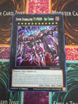 Yugioh Super Starslayer TY-PHON - Sky Crisis MP24-EN119 Prismatic Secret 1st NM - Image 1