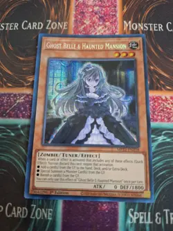 Yugioh Ghost Belle & Haunted Mansion MP22-EN258 Prismatic Secret Rare 1st Ed NM - Image 1
