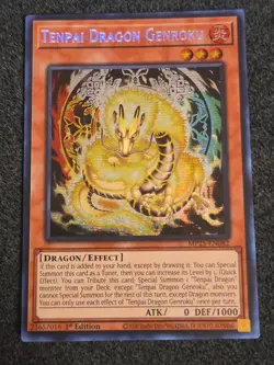 Yugioh Tenpai Dragon Genroku MP25-EN082 1st Edition Prismatic Secret Rare NM - Image 1