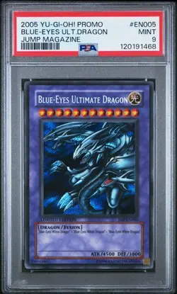 Blue Eyes Ultimate Dragon PSA 9 JMP-EN005 Secret Rare Yugioh TCG Card - Image 1