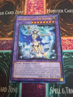 Yugioh Gem-Knight Lady Rose Diamond MP24-EN157 Ultra Rare 1st Edition Near Mint - Image 1