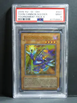 PSA 9 Toon Cannon Soldier TP6-EN001 Tournament Pack 6 Yugioh Card (Mint) - Image 1