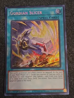 Gordian Slicer Secret Rare 1st Edition ALIN-EN066 Yugioh - Image 1