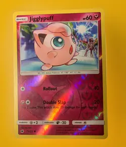 Jigglypuff Reverse Holo 71/111 Pokemon TCG Trading Card Crimson Invasion -- 2017 - Image 1