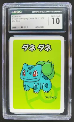 2019 POKEMON PLAYING CARDS JAPANESE BULBASAUR OLD MAID CGC 10 RC7 - Image 1