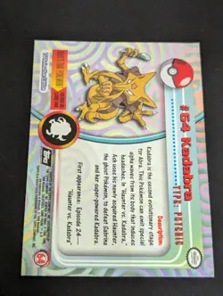 Kadabra #64 - BLACK Logo - NON-HOLO - SERIES 1 - TOPPS Pokemon Card - NM 1x - Image 2