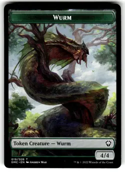 Wurm Token x1 NM Magic the Gathering 1x Commander Dominaria United mtg card - Image 1